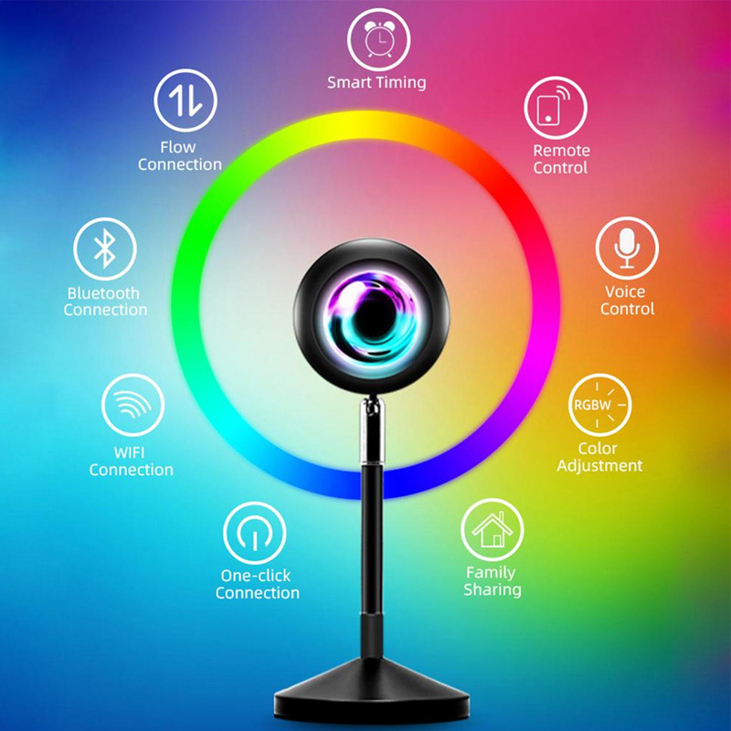 Tuya WiFi Smart Sunset Lamp - White Tuya WiFi Smart Sunset Lamp - White
